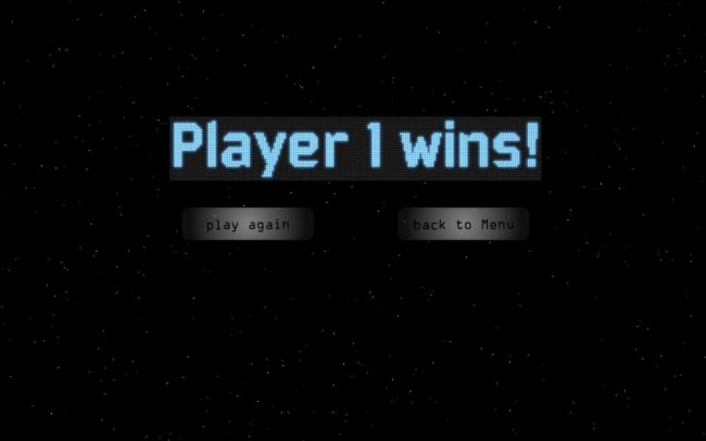 The final screen for any of the two gammodes in the game Sapce Racer.