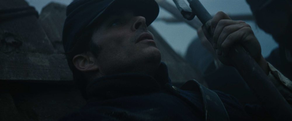 James Marsden playing F.A. Jones talking to the investors of IWC in his factory in Schaffhausen.