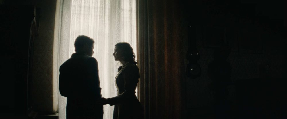 F.A. Jones, played by James Marsden, leaving the factory in Schaffhausen.