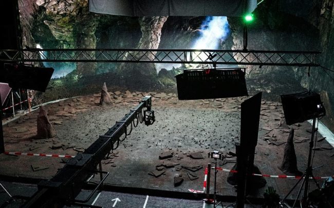 The set from AJA at the HALOSTAGE in Babelsberg with the Virtual Production and ICVFX specialist Adrian Weber