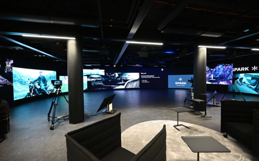 The large LED Stage on the fourth floor of the Spark Studios in Frankfurt, designed with Adrian Weber