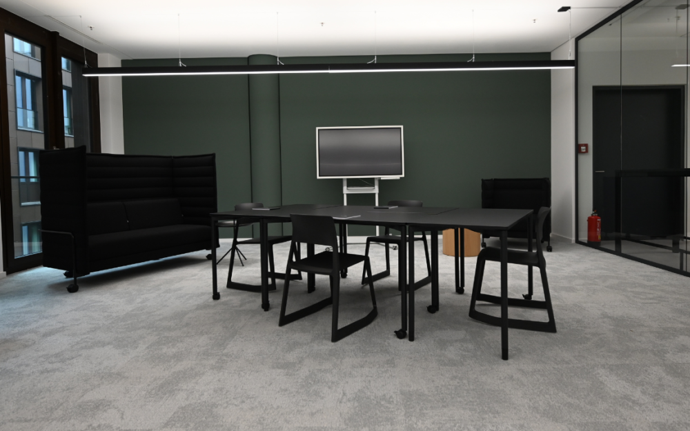 One of the office rooms at the Spark Stages, designed with Adrian Weber.