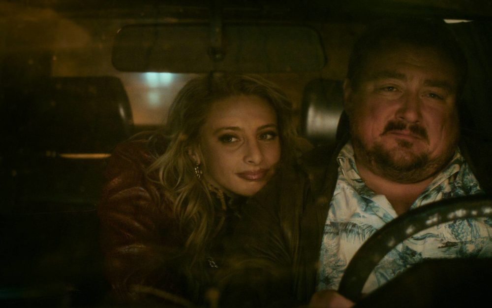 Christoph Krutzler with a love interest in a car for the Netflix Series